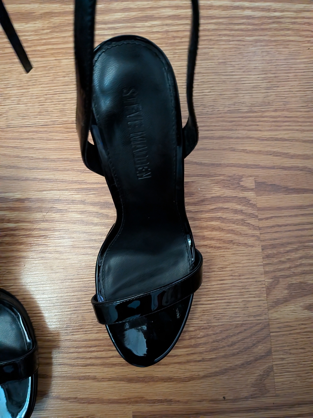 Steve Madden Black Patent Women's Slingback Sandal -